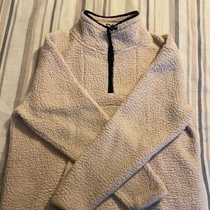 PINK brand, fleece quarter zip sweatshirt. Size Large